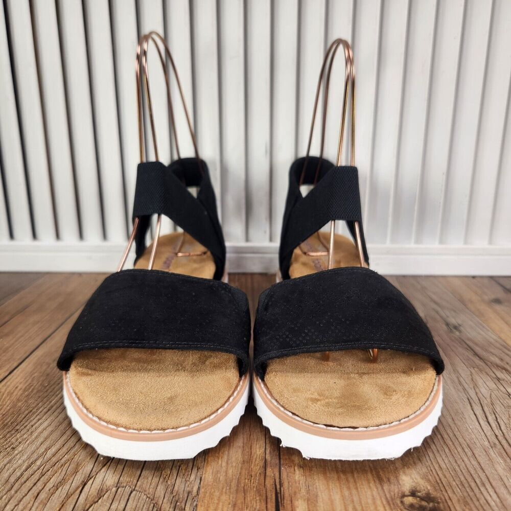 Skechers Cali Desert Kiss 56195S Womens Sz 8 Black Memory Foam Slingback Sandals - Picture 2 of 10